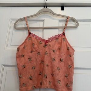 Victoria Secret Angels Peach and Pink Floral Cami